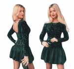 Suknelė moterims Made in Italy, žalia, S/M/L