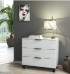 Naktinė spintelė Furneo Cozy 03, balto medžio spalvos