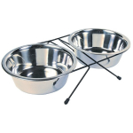 TRIXIE Dubenėlių kompl., nerūd. plienas-metalas, 2x0.45 l, &oslash; 13 cm-28x6x15 cm