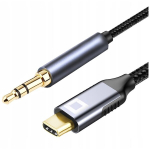CO2 KABELIS USB-C AUX ADAPTERIS MINI JACK 3.5 Į SAMSUNG DAC 1M