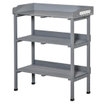 Sodinimo stalas su metaliniu darbiniu pavir&scaron;iumi 76x37x89cm, Pilka