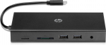 HP Ne&scaron;iojamojo Kompiuterio USB-C Kelioninis Daugiafunkcis Adapteris, HDMI, USB 3.2, Kortelių Skaitytuvas, Juodas