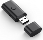 5.3 USB Bluetooth 2-in-1 adapteris, 3.5mm AUX, low latency, mic, 1 PCS