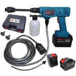 Akumuliatorinė auk&scaron;to slėgio plovykla su kompresoriumi, 2x akumuliatoriai, 80 Bar, 2x6Ah