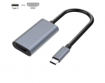 C tipo į HDMI suderinamas kabelis USB C į HDMI keitiklis, Juoda