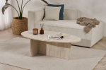 Kavos staliukas Orba Travertine, 120x65x40 cm, smėlio spalvos