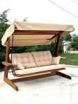 Sodo supynės Kalune Design Sia 2400 &ndash; Medinės rudos, 236x175x190