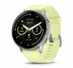 I&scaron;manusis laikrodis Garmin Venu&reg; 4 &ndash; 45 mm Silver with Citron Silicone band