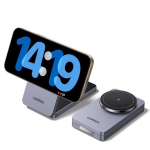 Ugreen W528 2w1 Magsafe įkroviklis Iphone Airpods 20w pilkas