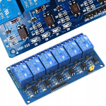 Relės modulis Rosfix 6 kanalų &ndash; Optinė izoliacija, Suderinamas su Arduino, Darbinė įtampa 24V