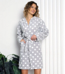Cocoon moteri&scaron;kas chalatas 589109 01, pilka/baltas 589109*01-XL