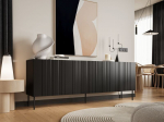 Komoda Cama Meble Isla, 200x40x75 cm, matinė juoda