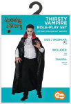 Vampyro kostiumas suaugusiems: apsiaustas ir žabotas, dydis 52
