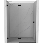 Du&scaron;o durys Mexen Lunar L, kairė, 135 cm, transparent/black