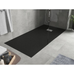Stačiakampis du&scaron;o padėklas Mexen Hugo SMC, 170 x 80 cm, Black+Inox