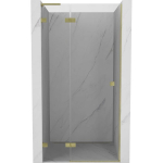 Du&scaron;o durys Mexen Lunar L, kairė, 70 cm, transparent/brushed gold