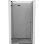 Du&scaron;o durys Mexen Lunar L, kairė, 90 cm, transparent/gun metal