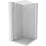 Du&scaron;o kabina Mexen Lunar L, kairė, 80 x 80 cm, transparent/brushed nickel