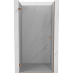 Du&scaron;o durys Mexen Lunar-B, kairė, 100 cm, transparent/brushed copper