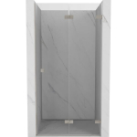 Du&scaron;o durys Mexen Lunar-F, sulankstomos, de&scaron;inė, 80 cm, transparent/brushed nickel