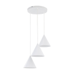 Baltas pakabinamas &scaron;viestuvas Cono E27, 3 x 15w, 40cm