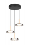 Trio Celeste Led pakabinamas &scaron;viestuvas, 3x7,5w, 3000k, juodas