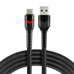 Everactive Usb-c laidas 1m, juodas, su Led ap&scaron;vietimu