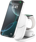 Belkin UltraCharge Pro 3-in-1 magnetinis belaidis įkroviklis 25W Qi2, Baltas