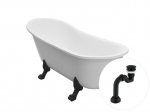 Vonia Besco Olaya 160, White+Black, su sifonu Klik-klak Black