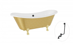 Vonia Besco Amelia Glam 190, Gold+Gold, su sifonu su persipylimu Klik-klak Black