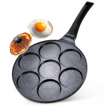 Granitinė keptuvė 7 kiau&scaron;iniams, Black Line, 26 cm