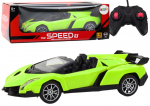 Sportinis automobilis su nuotolinio valdymo pultu RC 1:18, žalias