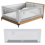 Tulano Cover 48 white-grey apsauginė barierė lovai, 180 cm, balta-pilka &ndash; apsauga nuo i&scaron;kritimo