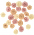 Tiuliniai pomponai "nude Mix" 24 vnt.