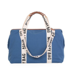 CHILDHOME DIDELIS MAMOS REIKMENŲ KREP&Scaron;YS MOMMY BAG SIGNATURE, CANVAS &ndash; INDIGO
