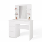 2 dalių baltas tualetinis staliukas ir ra&scaron;omojo stalo komplektas TopEshop &ndash; eleganti&scaron;kas klasikinis dizainas su veidrodžiu