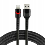 Everactive Usb - Apple Lightning 1m juodas kabelis su Led ap&scaron;vietimu