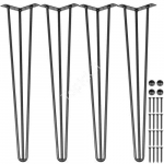 50,8 cm juodos plieninės 3 strypų stalo kojos (4 vnt., 99,79 kg talpa)