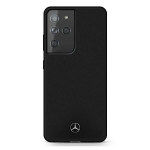 Mercedes silikoninis dėklas Samsung Galaxy S21 Ultra juodas