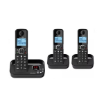 Belaidis telefonas - ALCATEL - F860VOICETRIONOIR - 3 imtuvai - Bevielis ry&scaron;ys - Ap&scaron;viestas alfanumerinis ekranas