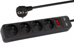 Prailginimo laidas su 4 lizdais ir 2 Usb, 1.5m, jungikliu