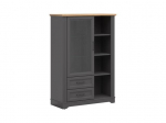 Komoda Black Red White Tolmin, juoda