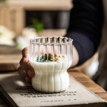 Ecarla stiklinė gėrimams ir desertams, 260 ml, rifliuota