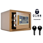 &Scaron;arvuotas Namų Seifas Su Elektronine Spyna Ir Raktu, 25X35X25 Cm, Rudos Spalvos