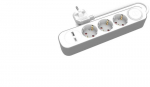 Plastrol prailgintuvas 1.5m, 3 Schuko lizdai, Usb-a/c, jungiklis