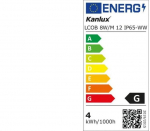 Led juosta Kanlux Lcob 8w/m 5m, 3000k, Ip65, 12v Dc