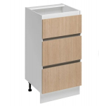 Virtuvinė spintelė Roma D&oacute;ł 40/81 3S, ruda/balta