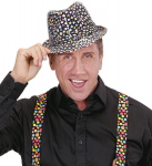 MULTICOLOR POLKA DOTS SEQUINED FEDORA