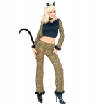 &bdquo;LEOPARD&ldquo; (vir&scaron;us, kelnės su uodega, ausys, kaklo papuo&scaron;alas su brangakmeniu)