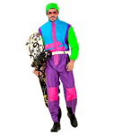 &bdquo;NEONINIS VIOLETINIS-ŽYRAS-ŽALIAS SLIDINĖJIMO KOSTIUMAS&ldquo; (kombinezonas, diržas)